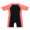 Manyakai Boys Girls One Piece Swimsuit Kids Short Sleeve Rash Guards Swimwear Surfing Wetsuit UPF 50+ Watermelon Red&Black 3-4 Years view 4