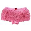 Aislor Women's Ruffled Lace Frilly Knickers Panties Bloomers Underwear Boy Shorts Rave Dance Hot Pants Pink One_Size view 4