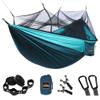 AnorTrek Camping Hammock with Mosquito Net, Double & Single Lightweight Portable Hammocks with Tree Straps, Parachute Hammock for Camping, Backpacking view 1