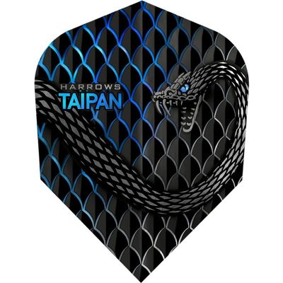 Harrows Taipan | 100 Micron Dart Flights, 5 Sets of 3 Flights, Standard No. 6, Aqua Blue