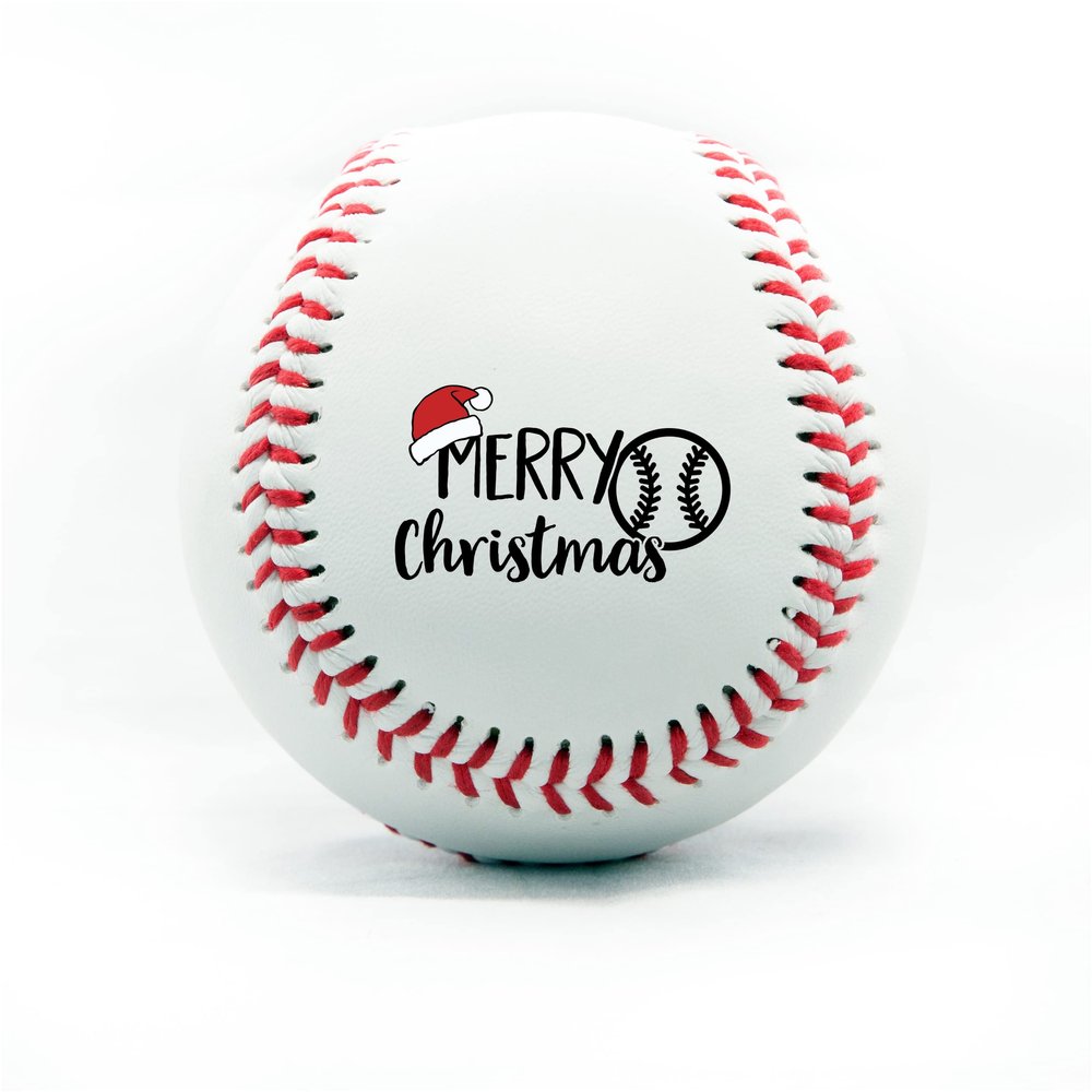 Buffalo Bottle Craft Christmas Personalized Printed Baseball - Best Holiday Season Printed Gift Custom Baseball -Official Size -Happy Holidays Present- Gifts for Women Gifts for Men
