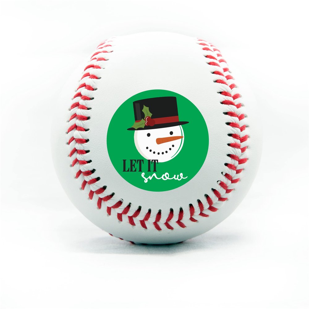 Christmas Personalized Printed Baseball - Best Holiday Season Printed Gift Custom Baseball -Official Size -Happy Holidays Present- Gifts for Women Gifts for Men
