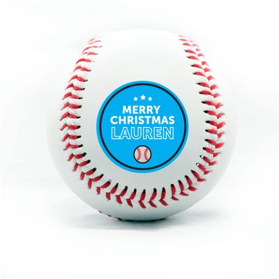 Christmas Personalized Printed Baseball - Best Holiday Season Printed Gift Custom Baseball -Official Size -Happy Holidays Present- Gifts for Women Gifts for Men