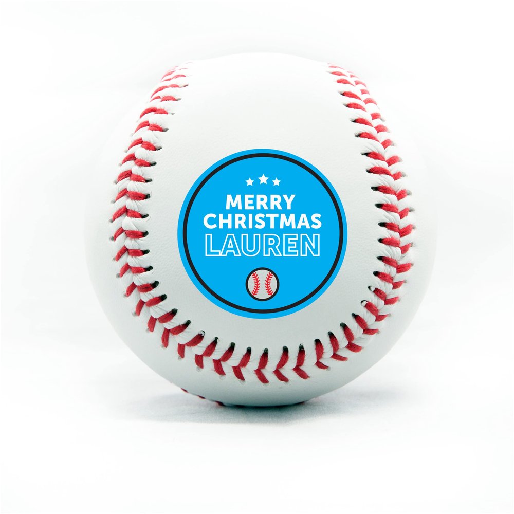Christmas Personalized Printed Baseball - Best Holiday Season Printed Gift Custom Baseball -Official Size -Happy Holidays Present- Gifts for Women Gifts for Men