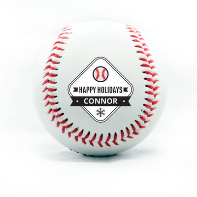 Christmas Personalized Printed Baseball - Best Holiday Season Printed Gift Custom Baseball -Official Size -Happy Holidays Present- Gifts for Women Gifts for Men