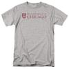 University of Chicago Official Stacked Unisex Adult T Shirt,Athletic Heather, 4X-Large view 1