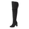 Bcshiye Women's Over the Knee Boots Suede High Chunky Heels Thigh High Fashion Boots Winter Over Knee Long Boots view 4