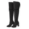Bcshiye Women's Over the Knee Boots Suede High Chunky Heels Thigh High Fashion Boots Winter Over Knee Long Boots view 3
