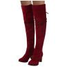 Bcshiye Women's Over the Knee Boots Suede High Chunky Heels Thigh High Fashion Boots Winter Over Knee Long Boots view 1