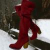 Bcshiye Women's Over the Knee Boots Suede High Chunky Heels Thigh High Fashion Boots Winter Over Knee Long Boots view 3
