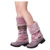 Bcshiye Women's Winter Snow Boots Retro Mid-Calf Fur Lined Warm Shoes Fashion Cold-Resistant Outdoor Knee High Boots view 1