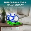 Better Display Cases Acrylic Display Case for Collectibles, Full Size Soccer Ball Display Case,Yellow Risers & Turf Base, Handcrafted Showcase Box.DIM;9.75" L x 9.75" W x 9.75" H. (B02/A027) view 2