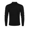 Kaxiya2021 Men's Quarter Zip Sweater Solid Mock Neck Slim Fit Pullover Long Sleeve Lightweight Soft Casual 1/4 Zip Jumpers (Black,XX-Large) view 3