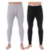 Fruit of the Loom Men's 2 Pack Waffle Knit Thermal Underwear Pants, 3X-Large, Black/Light Grey Heather view 1