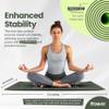 Robust Non-Slip Yoga Mat with Strap, TPE Eco-Friendly Workout Mat for Yoga with Position Lines and Texture Surface, Gym Mat for Women Men, Pilates and Exercises Anti Tear Sweat Proof Exercise Mat view 2