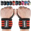 DMoose Fitness Wrist Wraps (IPL Approved) Avoid Injury & Maximize Grip with Thumb Loop, 18" or 12" Gym Wrist Wraps Pair, Wrist Wraps for Weightlifting Men, Wrist Brace for Working Out & Wrist Support view 1