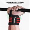 DMoose Fitness Wrist Wraps (IPL Approved) Avoid Injury & Maximize Grip with Thumb Loop, 18" or 12" Gym Wrist Wraps Pair, Wrist Wraps for Weightlifting Men, Wrist Brace for Working Out & Wrist Support view 2