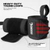 DMoose Fitness Wrist Wraps (IPL Approved) Avoid Injury & Maximize Grip with Thumb Loop, 18" or 12" Gym Wrist Wraps Pair, Wrist Wraps for Weightlifting Men, Wrist Brace for Working Out & Wrist Support view 4
