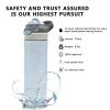 DEARART 2-Pack 26oz Grey Water Bottle and Pink Water Bottles Without Straw, AUTOSPOUT BPA FREE Has Handle Easy Carried, Suit Office Gym Work School Travel etc. view 2