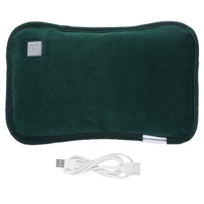 Hand Warmers Rechargeable, Reusable Electric Portable Hand Warmer Heater, Electric Heating Pillow USB Plugin Handwarmer Pocket Pouch for Winter(Dark Green)