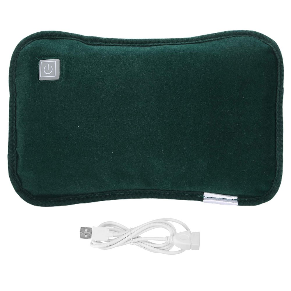 Hand Warmers Rechargeable, Reusable Electric Portable Hand Warmer Heater, Electric Heating Pillow USB Plugin Handwarmer Pocket Pouch for Winter(Dark Green)