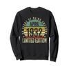 90 Year Old Gift April 1932 Limited Edition 90th Birthday Sweatshirt view 1