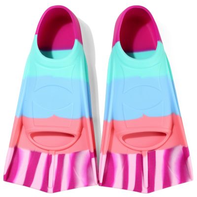 Foyinbet Kids Swim Fins,Short Youth Fins Swimming Flippers for Lap Swimming and Training for Children Girls Boys Small