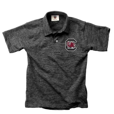 Wes and Willy Youth Boys/Girls South Carolina Short Sleeve Polo Cloudy Yarn Small