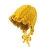 FASHIXD Baby Girl Winter Hat Toddler Beanie Hats Cute Ruffle Warm Knit Hat for Toddler Girls Boys 6Months-3Y (Yellow) view 2