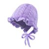 Baby Girl Winter Hat Toddler Beanie Hats Cute Ruffle Warm Knit Hat for Toddler Girls Boys 6Months-3Y (Purple) view 2