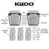 Igloo Cooler Heavy-Duty Stainless Steel Parts Kit - 2 Latches, 3 Hinges, Latch Posts & Screws - Marine-Grade, Corrosion-Resistant Parts view 3