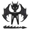 LIDENGER Dragon Wings Mask Tail Costume Set for Kids Realistic Dragon Cosplay Props for Halloween Dress-Up Parties Role Play (Black) view 1