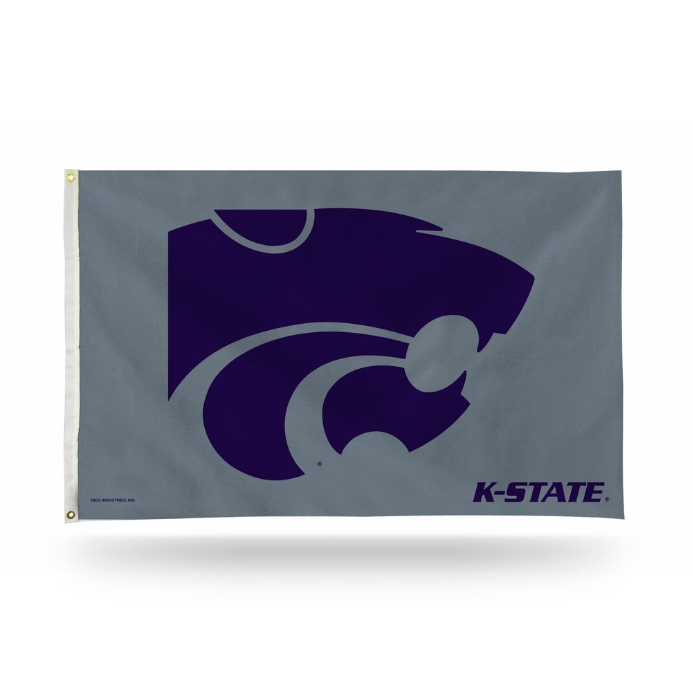 Rico Industries NCAA Kansas State Wildcats Flag 3" x 5" Banner Flag - Indoor or Outdoor Dcor