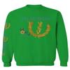 Aesthetics Graphic Logo fire Butterfly Sunflower Vintage Hip hop Fashion Men's Crewneck Sweatshirt (Irish Green X-Large) view 1