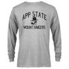 Appalachian State Mountaineers Retro Distressed Long Sleeve T-Shirt Athletic Heather 2XL view 1
