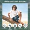 Kanu Surf boys Specter Quick Dry Upf 50+ Beach Swim Trunks, Hurricane Black/Aqua, 10 12 US view 2