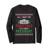 All I Want For Christmas Is A New President Ugly Xmas Tree Long Sleeve T-Shirt view 1