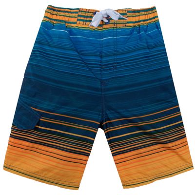 Kanu Surf boys Barracuda Quick Dry Upf 50+ Beach Swim Trunks, Surfline Navy/Orange, 14-16 US