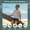 Kanu Surf boys Barracuda Quick Dry Upf 50+ Beach Swim Trunks, Surfline Navy/Orange, 14-16 US view 4