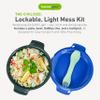 humangear GoKit Light: 5-Tool Lightweight Camping Mess Kit with Camping Plate, Bowl, Utensil, and Toothpick - Ideal On-The-Go Camping Solution, Charcoal/Blue view 2