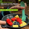 humangear GoKit Light: 5-Tool Lightweight Camping Mess Kit with Camping Plate, Bowl, Utensil, and Toothpick - Ideal On-The-Go Camping Solution, Charcoal/Blue view 3