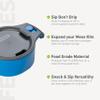 humangear cupCUP | Nesting Cup Mess Kit | Camping Gear with Secure Lid | Made with FDA-Food Safe Material, Charcoal/Blue view 4