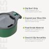 humangear cupCUP | Nesting Cup Mess Kit | Camping Gear with Secure Lid | Made with FDA-Food Safe Material, Charcoal/Green view 4