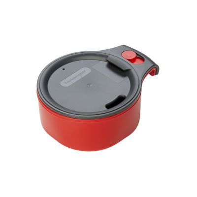humangear cupCUP | Nesting Cup Mess Kit | Camping Gear with Secure Lid | Made with FDA-Food Safe Material, Charcoal/Red