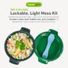 humangear GoKit Light: 5-Tool Lightweight Camping Mess Kit with Camping Plate, Bowl, Utensil, and Toothpick - Ideal On-The-Go Camping Solution, Charcoal/Green view 2