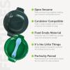 humangear GoKit Light: 5-Tool Lightweight Camping Mess Kit with Camping Plate, Bowl, Utensil, and Toothpick - Ideal On-The-Go Camping Solution, Charcoal/Green view 4
