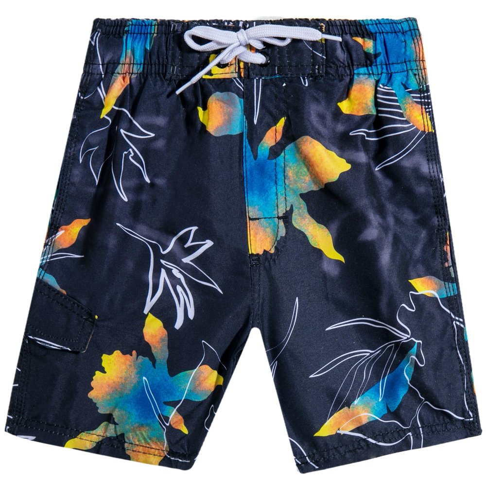 Kanu Surf boys Viper Quick Dry Upf 50+ Beach Swim Trunks, Seagate Black, 14-16 US