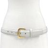 A274GP Gold Buckle Italian Calfskin Genuine Full Leather Dress Belt 1"(25mm) Wide (Gold Smooth White, 34) view 2
