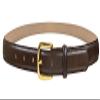 A274GP Gold Buckle Italian Calfskin Genuine Full Leather Dress Belt 1"(25mm) Wide (Gold Smooth Brown, 32) view 1