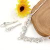 Uloveido Fashion Crystal Necklace and Stud Long Earrings Set, Rhinestone Bridal Bridesmaid Jewelry, with 7 Cards Y1663 view 4